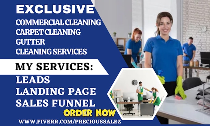 Gig Preview - Generate commercial cleaning lead home office gutter tile carpet cleaning leads