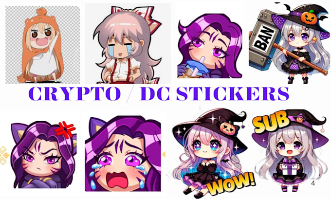 Gig Preview - Design animated telegram sticker, discord sticker, to the moon crypto stickers