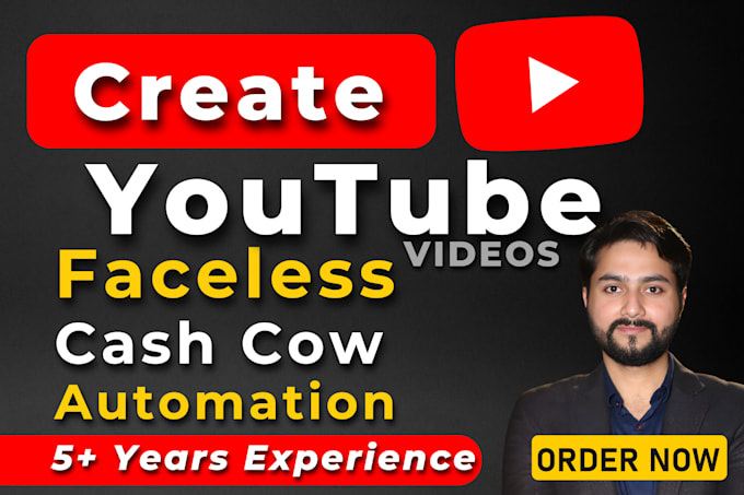 Gig Preview - Create youtube account faceless cash cow video, cashcow automation video editing