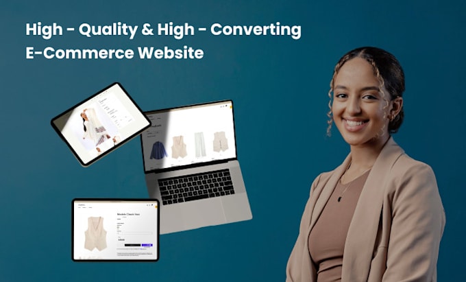 Gig Preview - Design and develop high converting e commerce websites on shopify or webflow