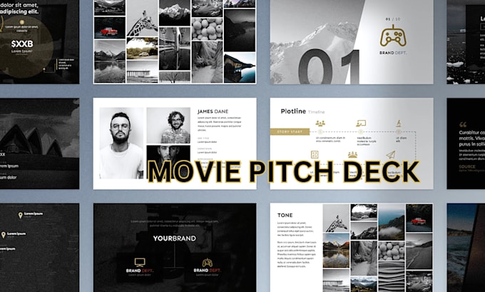 Gig Preview - Do custom pitch deck, film pitch deck, movie pitch deck, powerpoint presentation