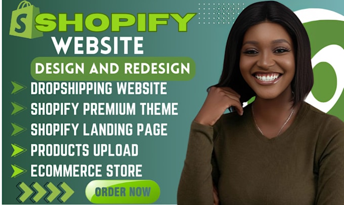 Gig Preview - Redesign shopify website design shopify website redesign shopify store design