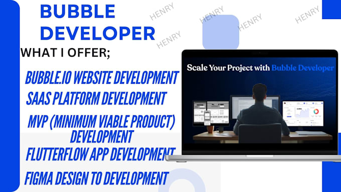 Gig Preview - Develop bubble website saas bubble mvp flutterflow app figma bubble io chatgpt