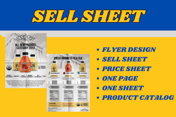 Gig Preview - Design sell sheet, flyer design, product catalogue, one pager, price list, flyer