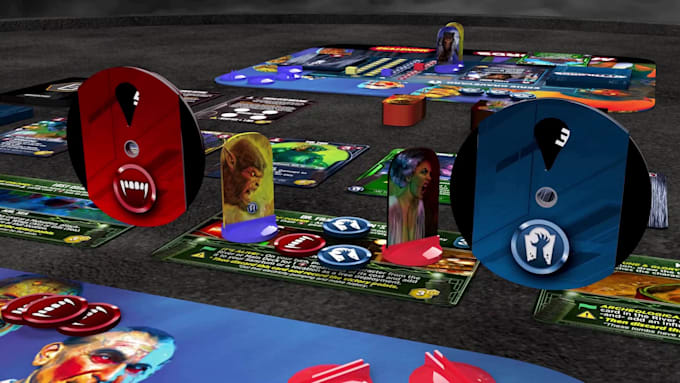 Gig Preview - Create 3d board game, board game design, kickstarter a crowdfunding video