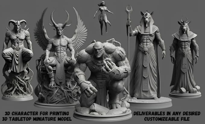 Gig Preview - 3d printable miniature, 3d tabletop model stl, 3d character model for printing