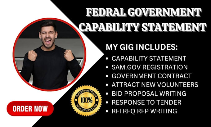 Gig Preview - Design amazing wining federal government capability statement