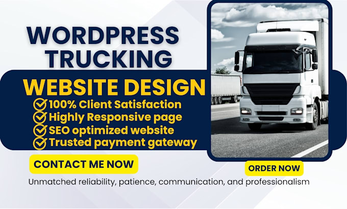 Gig Preview - Create exceptional trucking website logistics website dispatch website