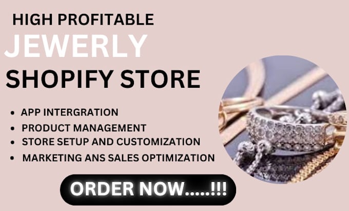 Gig Preview - Design profitable jewelry and  watch shopify store