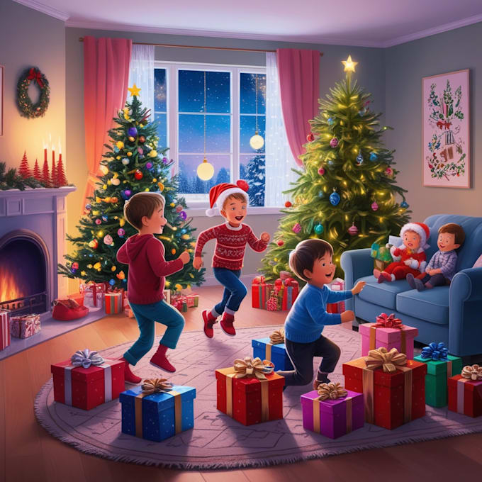 Gig Preview - Design christmas children storybook illustration children storybook