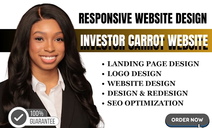 Gig Preview - Design investor carrot carrot website real estate website investor website