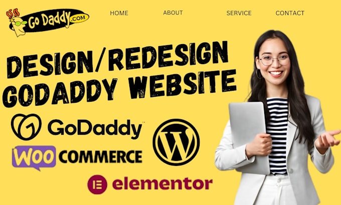 Gig Preview - Design, redesign godaddy website, godaddy ecommerce, godaddy SEO and integration