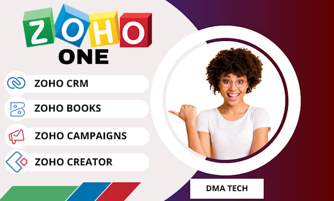 Gig Preview - Do any task in zoho crm zoho books zoho creator zoho campaigns zoho sites