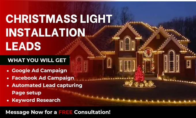 Gig Preview - Christmas light installation leads christmas house design christmas animation