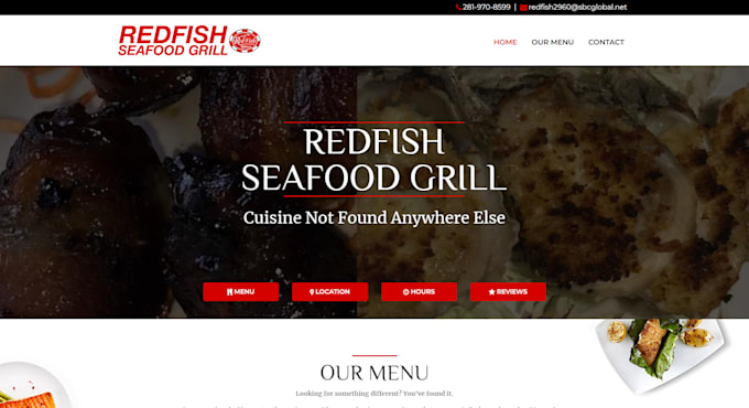 Gig Preview - Design seafood shopify butcher store restaurant website grocery meat store