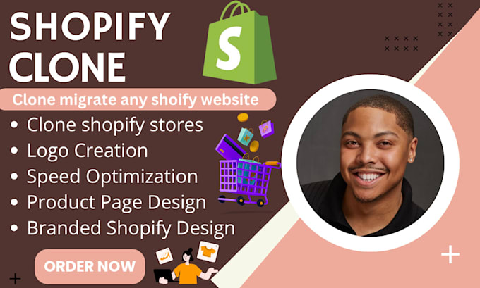 Gig Preview - Clone revamp copy duplicate and redesign any shopify website or crm website