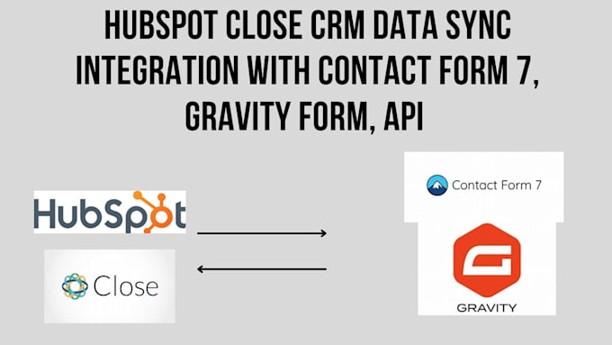 Gig Preview - Hubspot close CRM data sync integration with contact form 7, gravity form, api