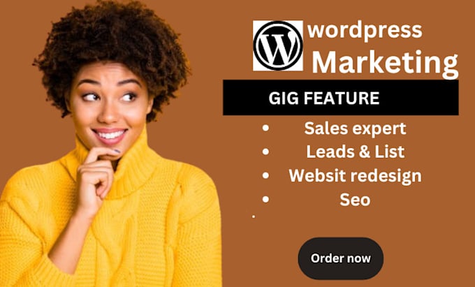 Gig Preview - Do wordpress sales marketing service and seo,redesign wordpress website