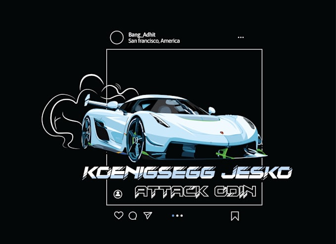 Gig Preview - Convert your car to wonderful vector art for your t shirt