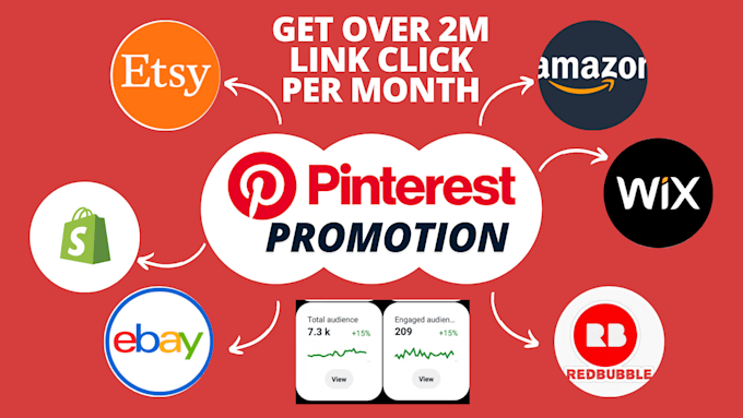 Gig Preview - Promote etsy, shopify ebay, amazon, wix to 5 million on pinterest