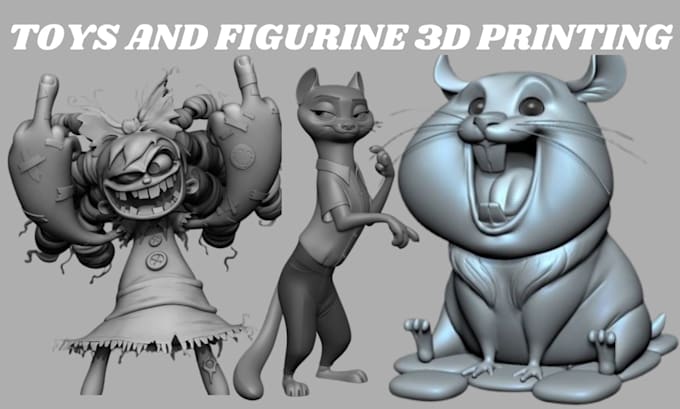 Gig Preview - Sculpt 3d print ready stl,figurine, toy,statue, animal character model