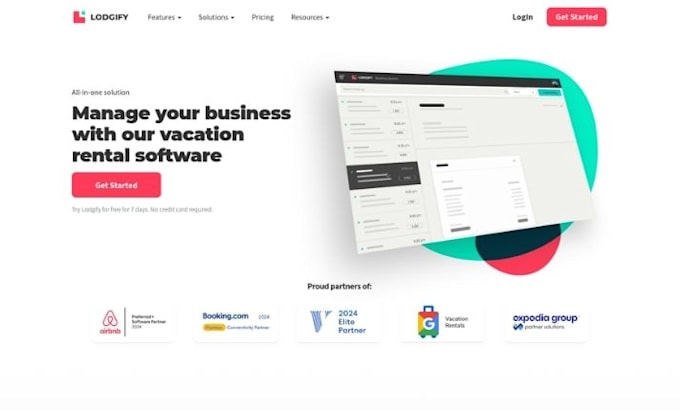 Gig Preview - Lodgify website, lodgify, rental website, resort website, airbnb website