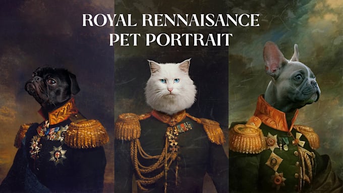 Gig Preview - Draw royal rennaisance pet portrait