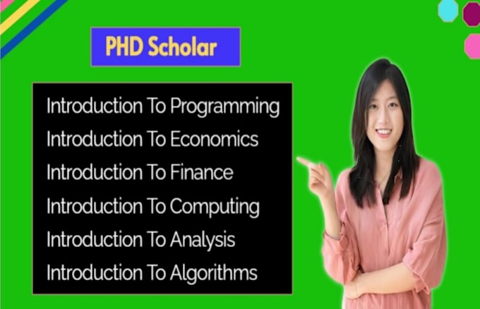 Gig Preview - Do introduction to programming economics finance computing analysis algorithms