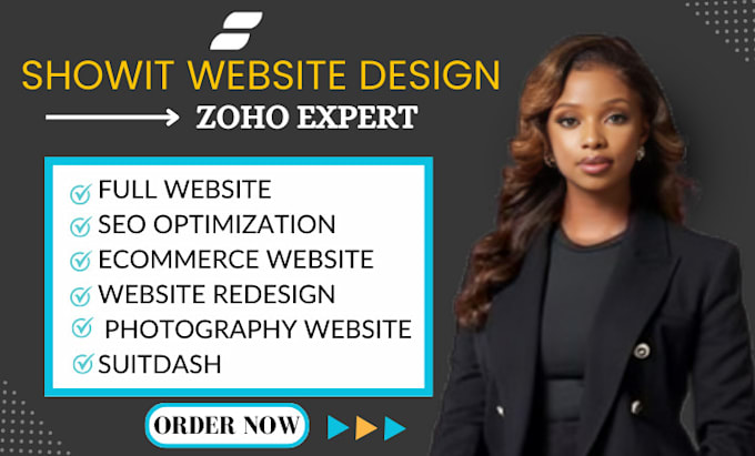 Gig Preview - Design redesign online store using showit, suitdash and zoho website