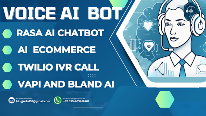 Gig Preview - Voice ai commerce twilio ivr call web app vapi bland ai rasa chatbot nlp asr