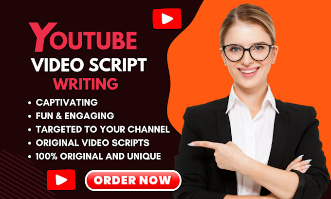 Gig Preview - Be your professional youtube video scriptwriter