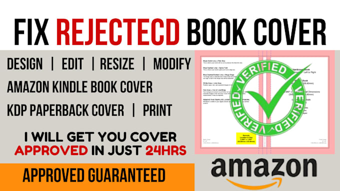 Bestseller - fix all rejected format book cover issues for amazon KDP and interior formatting