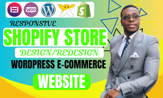 Gig Preview - Redesign shopify wordpress websites holiday dropshipping ecommerce store design