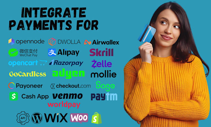 Gig Preview - Integrate wechat pay, alipay, cash app, zelle, venmo, skrill, payoneer gateway