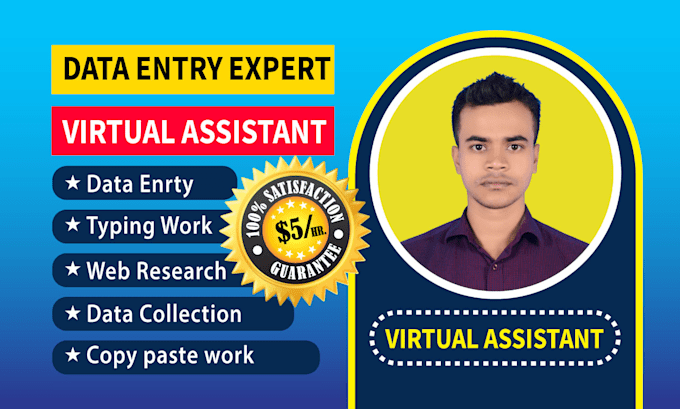 Bestseller - be your virtual assistant for data entry, web research, copy paste and typing