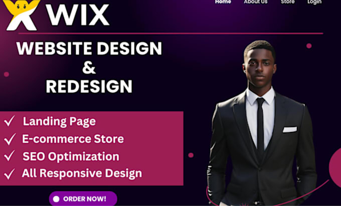 Gig Preview - Wix website redesign wix website design wix website redesign wix landing page