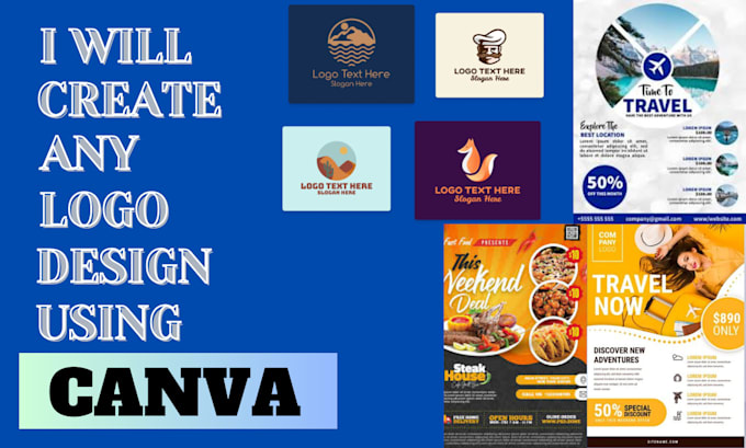 Gig Preview - Create professional logo  social media designs using canva