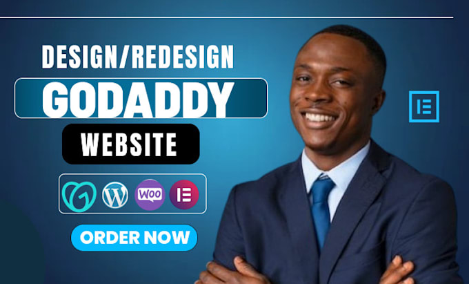 Gig Preview - Godaddy website redesign godaddy website design, develop godaddy website design