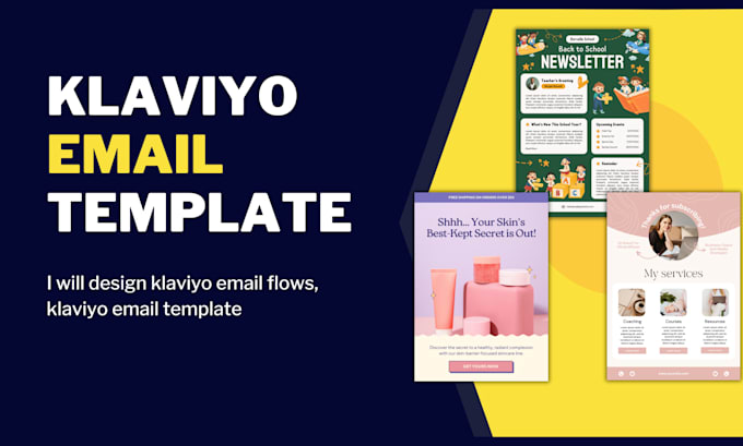 Gig Preview - Design professional klaviyo email flows and email template