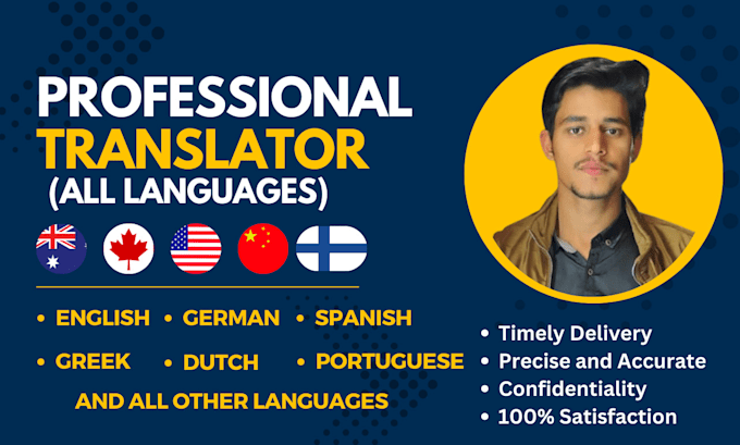 Gig Preview - Do professional translation in any language