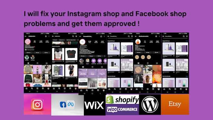 Gig Preview - Fix your instagram shop and facebook shop problems and get them approved