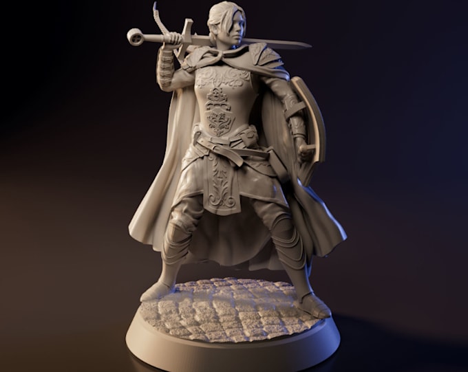 Gig Preview - Deliver stl file,digital sculpt 3dminiature character,wow figurine,dnd model,mtl