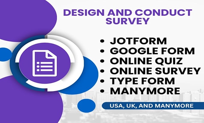 Gig Preview - Create online form quiz using surveymonkey, jotform, typeform