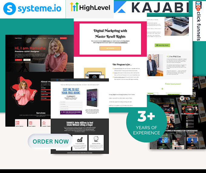 Gig Preview - Build high converting sales funnel in gohighlevel, systeme io, or clickfunnels