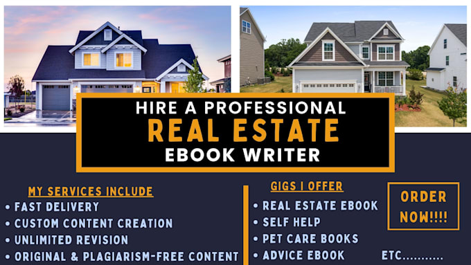 Gig Preview - Ghostwrite 30k real estate book, business finance book writer, ebook ghostwriter