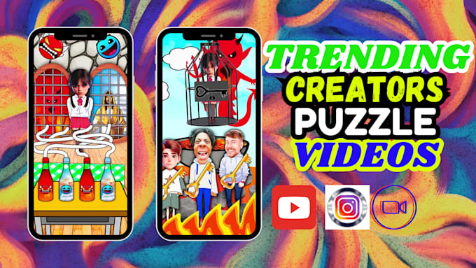 Gig Preview - Create a viral and optimized mr beast, wednesday and ishowspeed ai puzzle videos