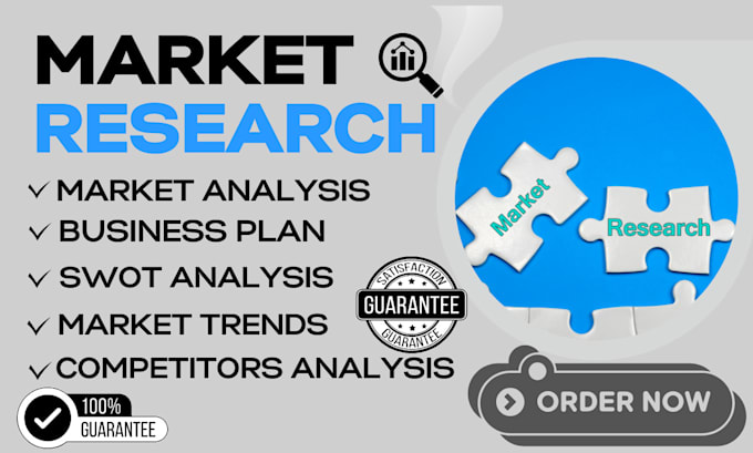 Gig Preview - Do indepth market research, business plans, competitors and swot analysis