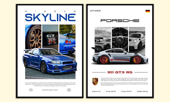 Bestseller - design unique and attractive car posters