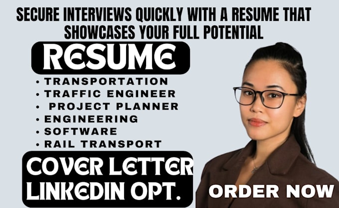 Gig Preview - Do a job winning transportation engineer, project planner, and traffic engineer