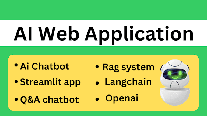 Gig Preview - Develop ai web application, ai chatbot, ai streamlit app, rag system, langchain